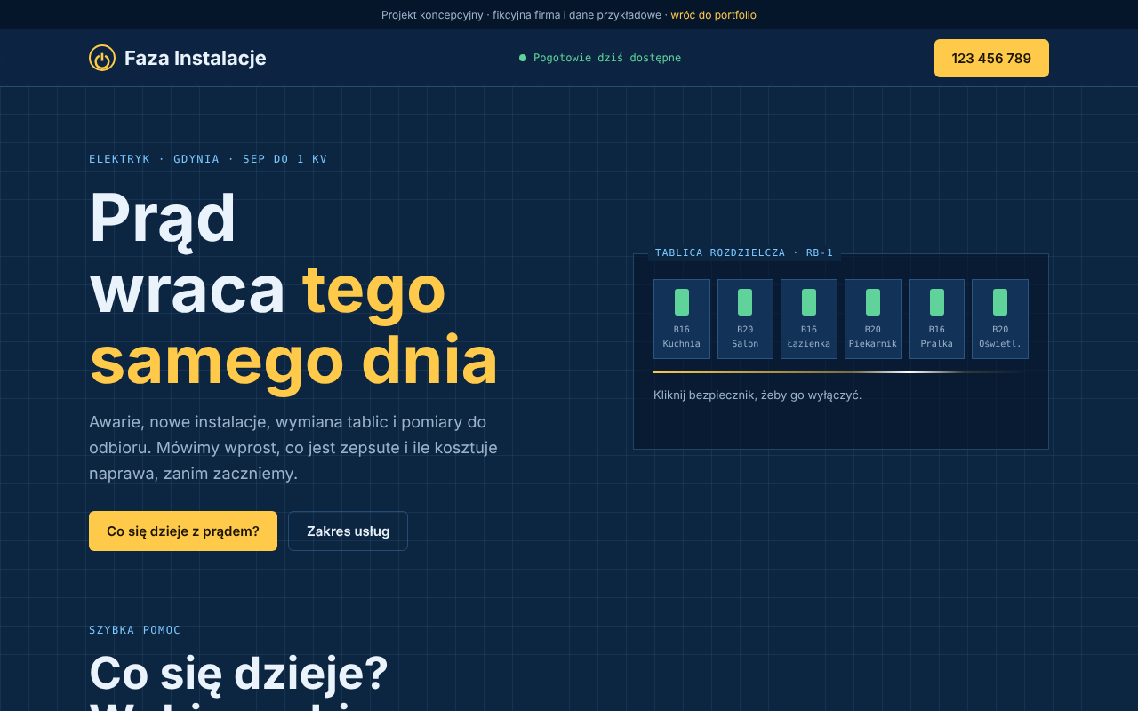 Strona elektryka Faza Instalacje na komputerze